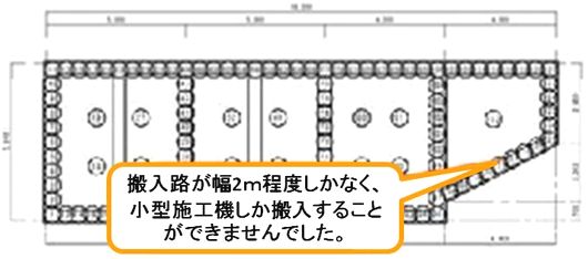 画像：搬入路は２ｍしかありません。